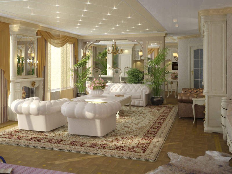 Интериорен дизайн на хол и трапезария